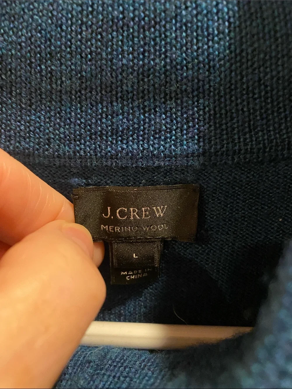 J. Crew Men's Half-Zip Sweater in Teal Blue